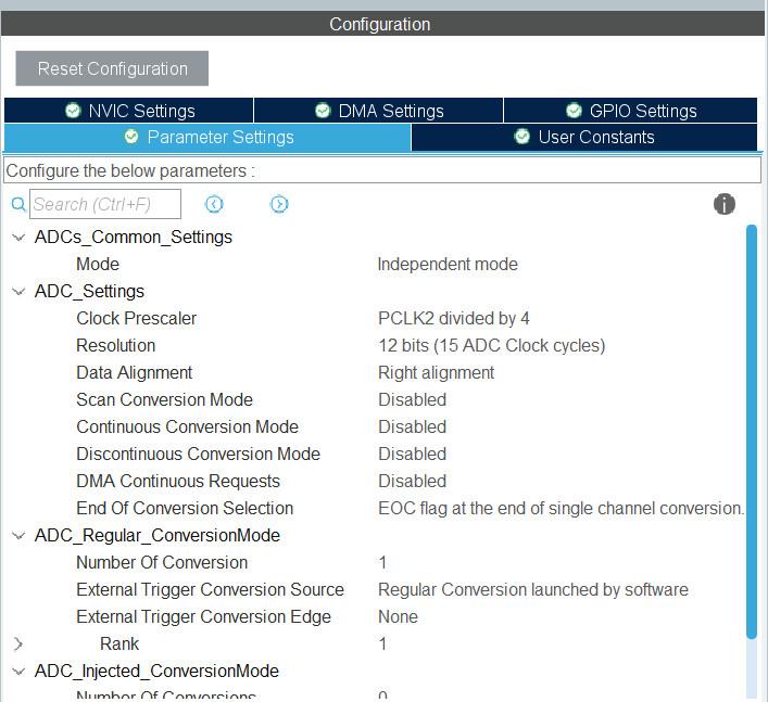 Parameters Setting